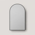 91x61x12 cm Black Arched Bathroom Mirror Medicine Cabinet, Recessed or Wall-Mounted, Metal Framed Bathroom Storage with Adjustable Shelves