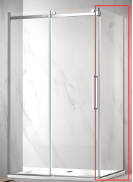 EVERSTEIN 32 x 79-Inch Bypass Double Sliding Shower Door with Return Panel