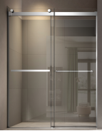 EVERSTEIN 60 x 79-Inch Bypass Double Sliding Shower Door