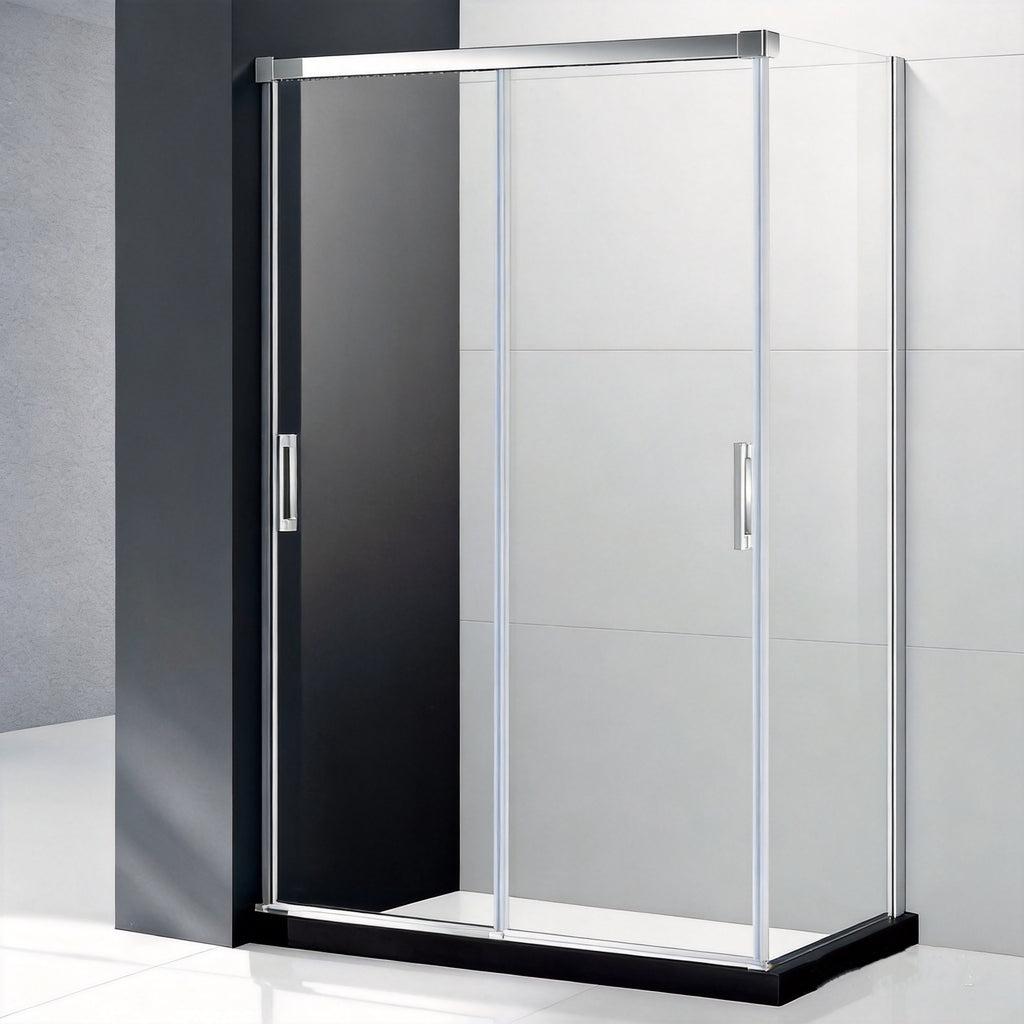 EVERSTEIN Soft Close Bypass Shower Door with Return Panel