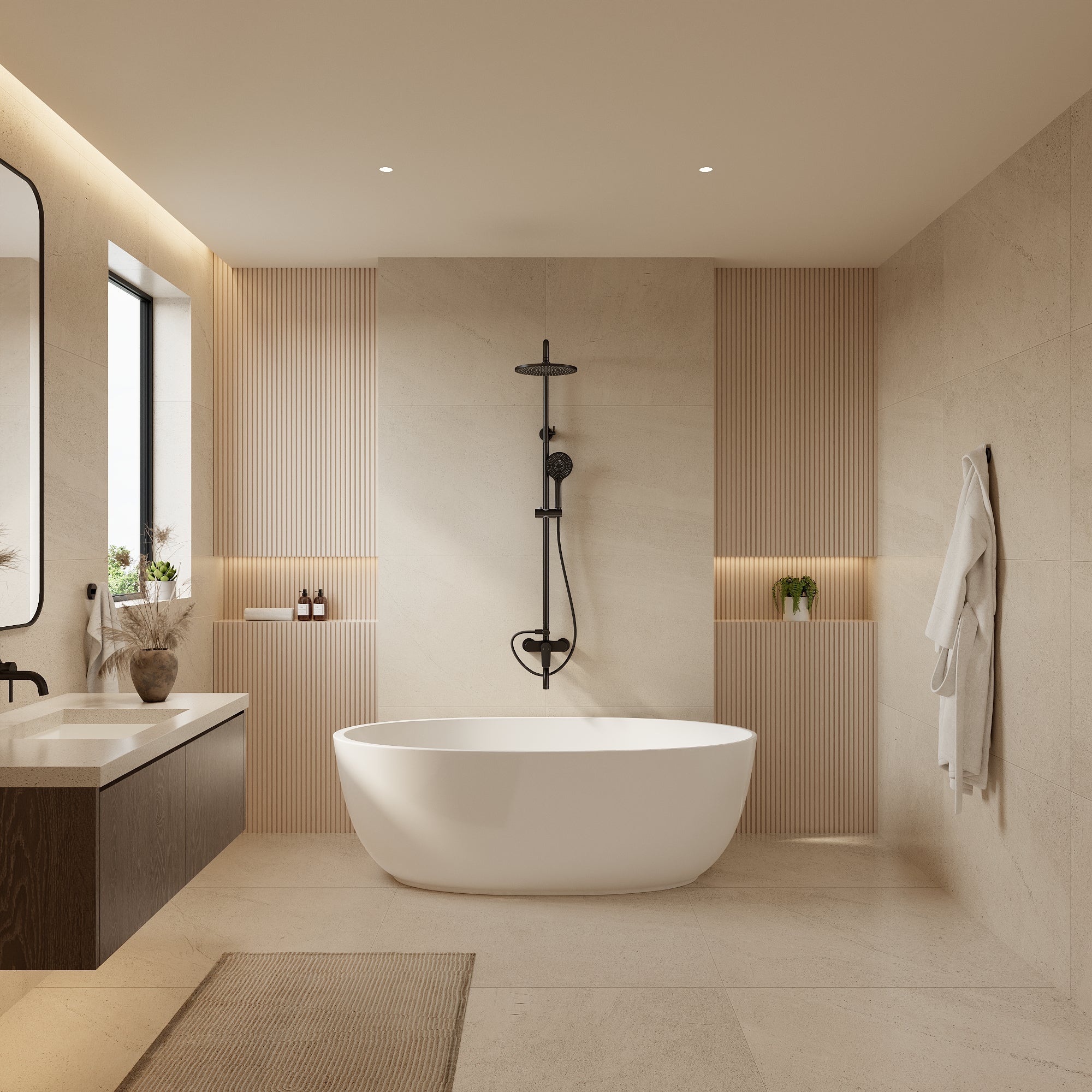 EVERSTEIN Exposed Shower System with Rain Shower