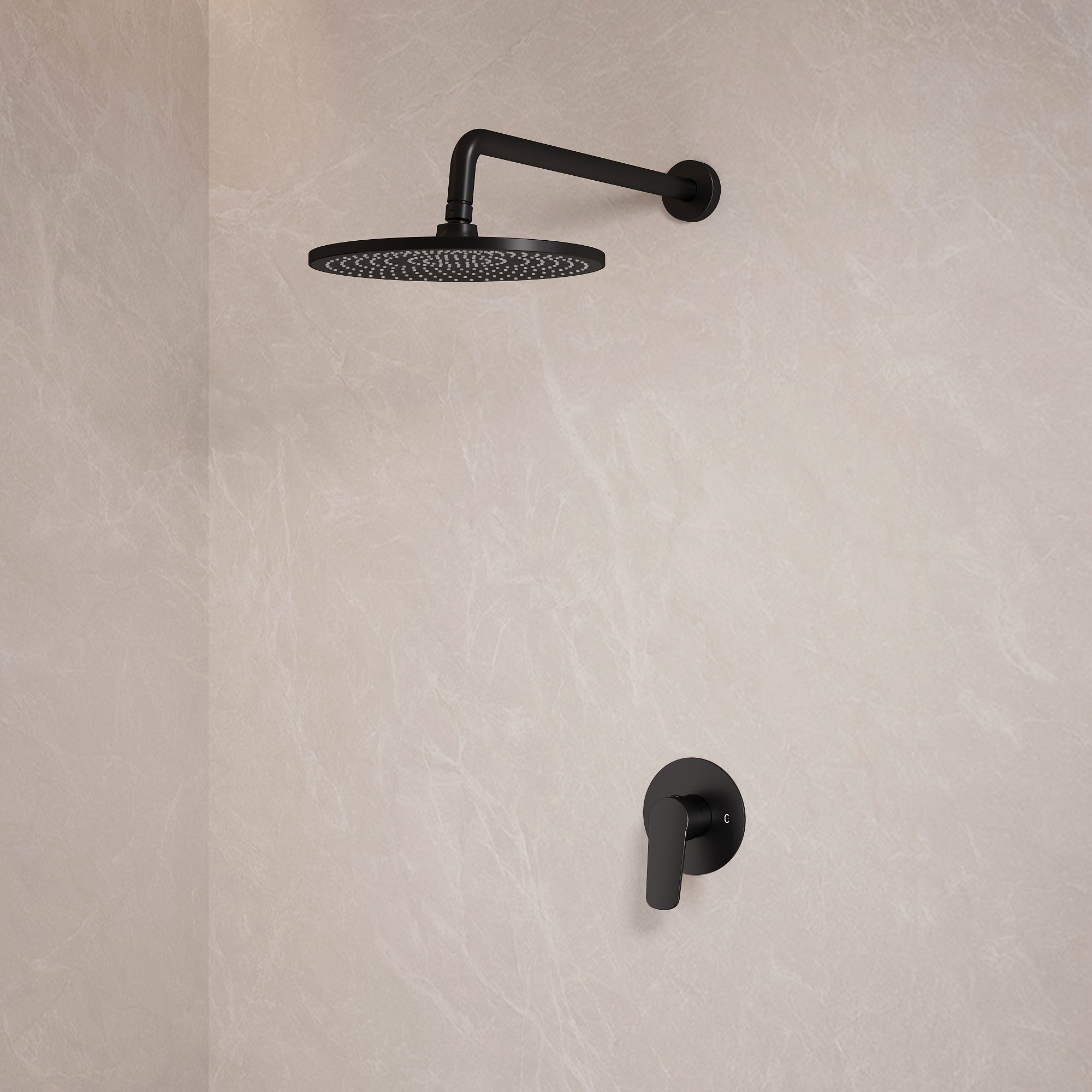 EVERSTEIN Concealed Shower System with Rain Shower