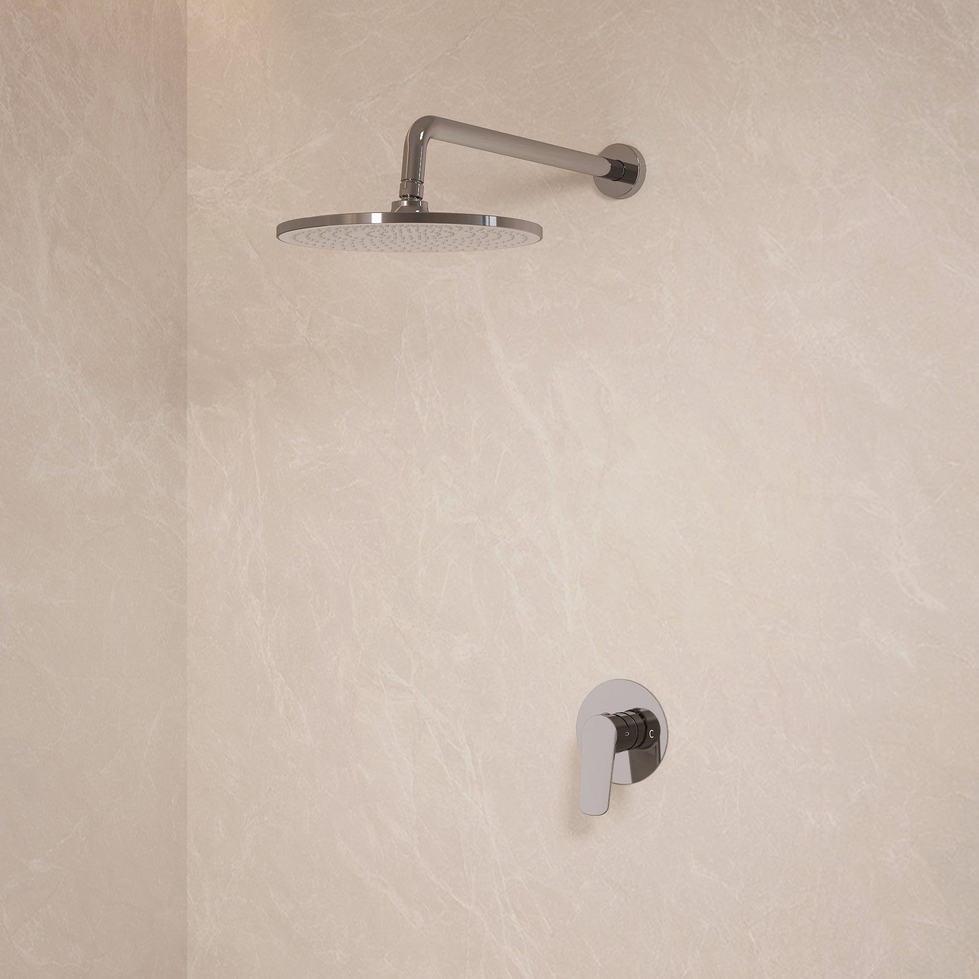 EVERSTEIN Concealed Shower System with Rain Shower