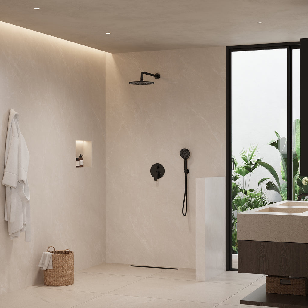 EVERSTEIN Concealed Rainfall Shower System with Handheld