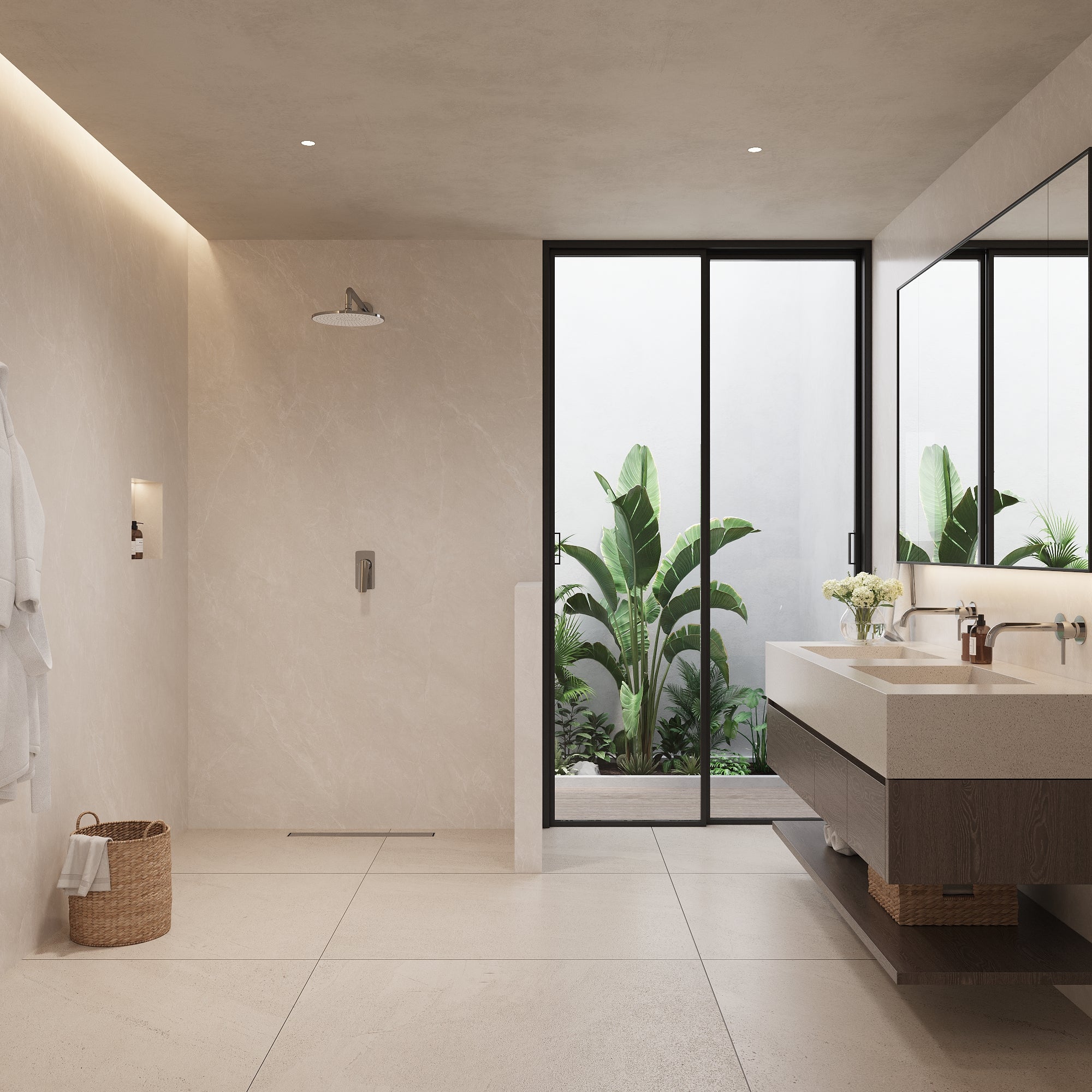 EVERSTEIN Concealed Shower System with Rain Shower