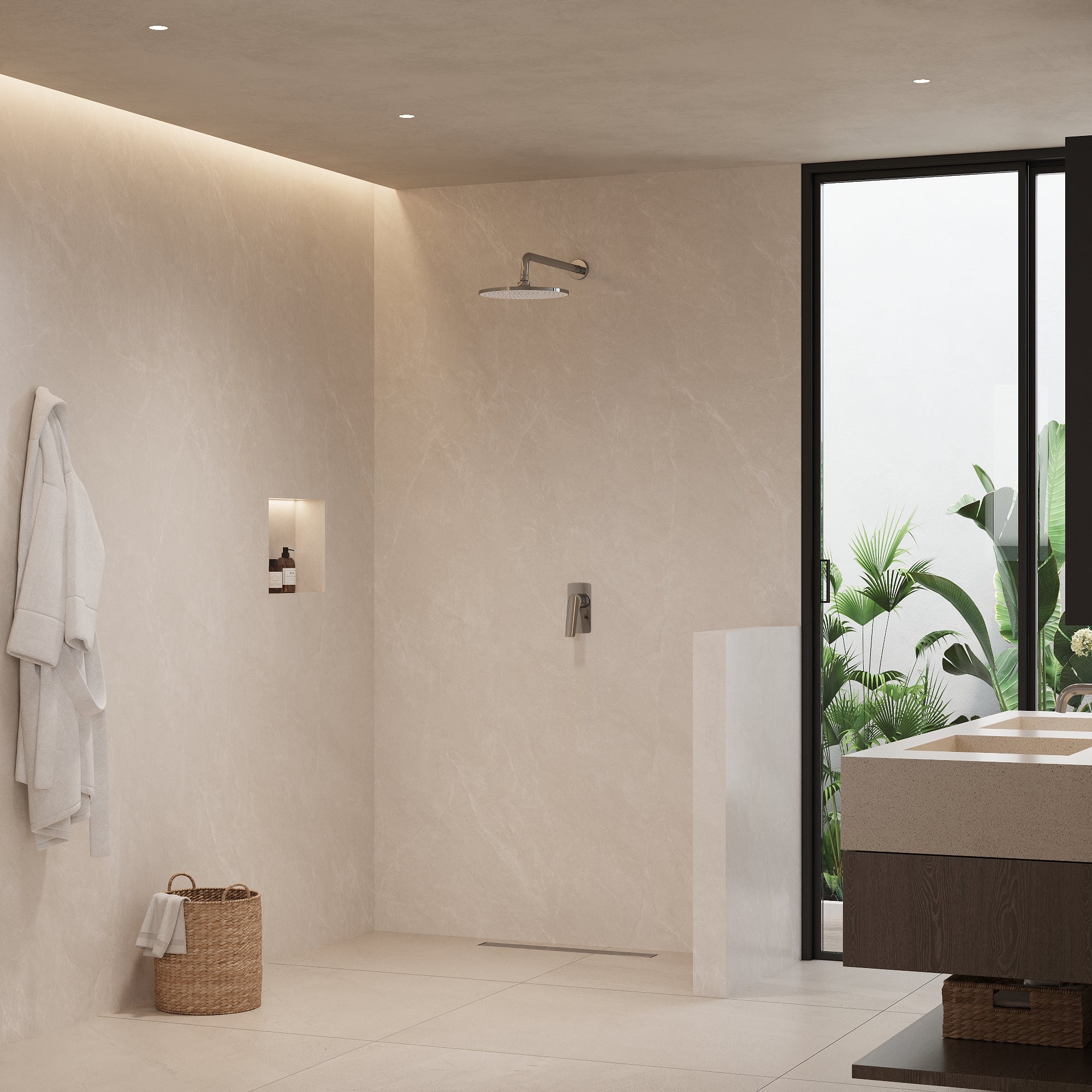 EVERSTEIN Concealed Shower System with Rain Shower
