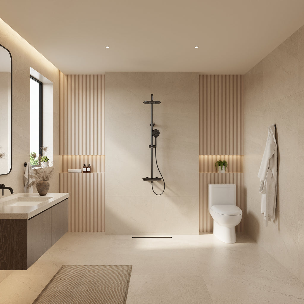 EVERSTEIN Thermostatic Shower System with Rain Shower and Hand Shower