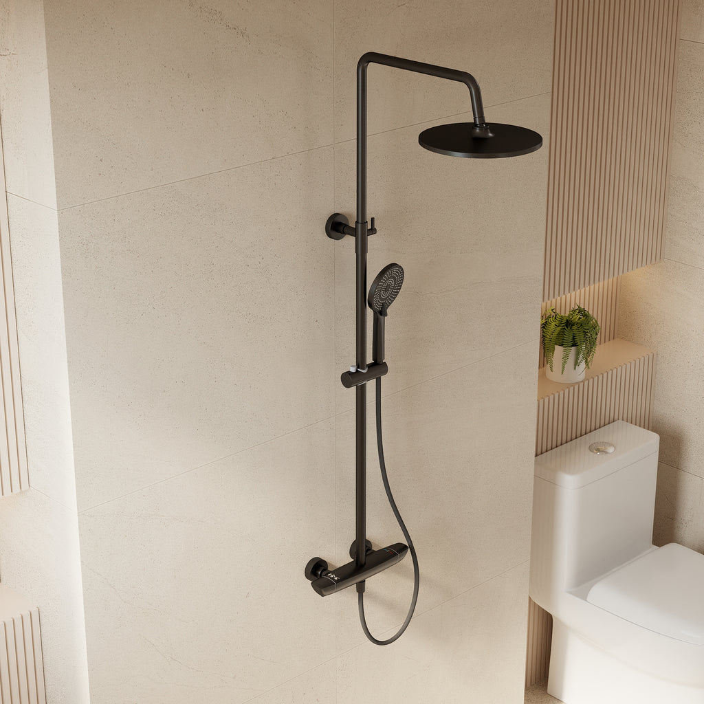 EVERSTEIN Thermostatic Shower System with Rain Shower and Hand Shower