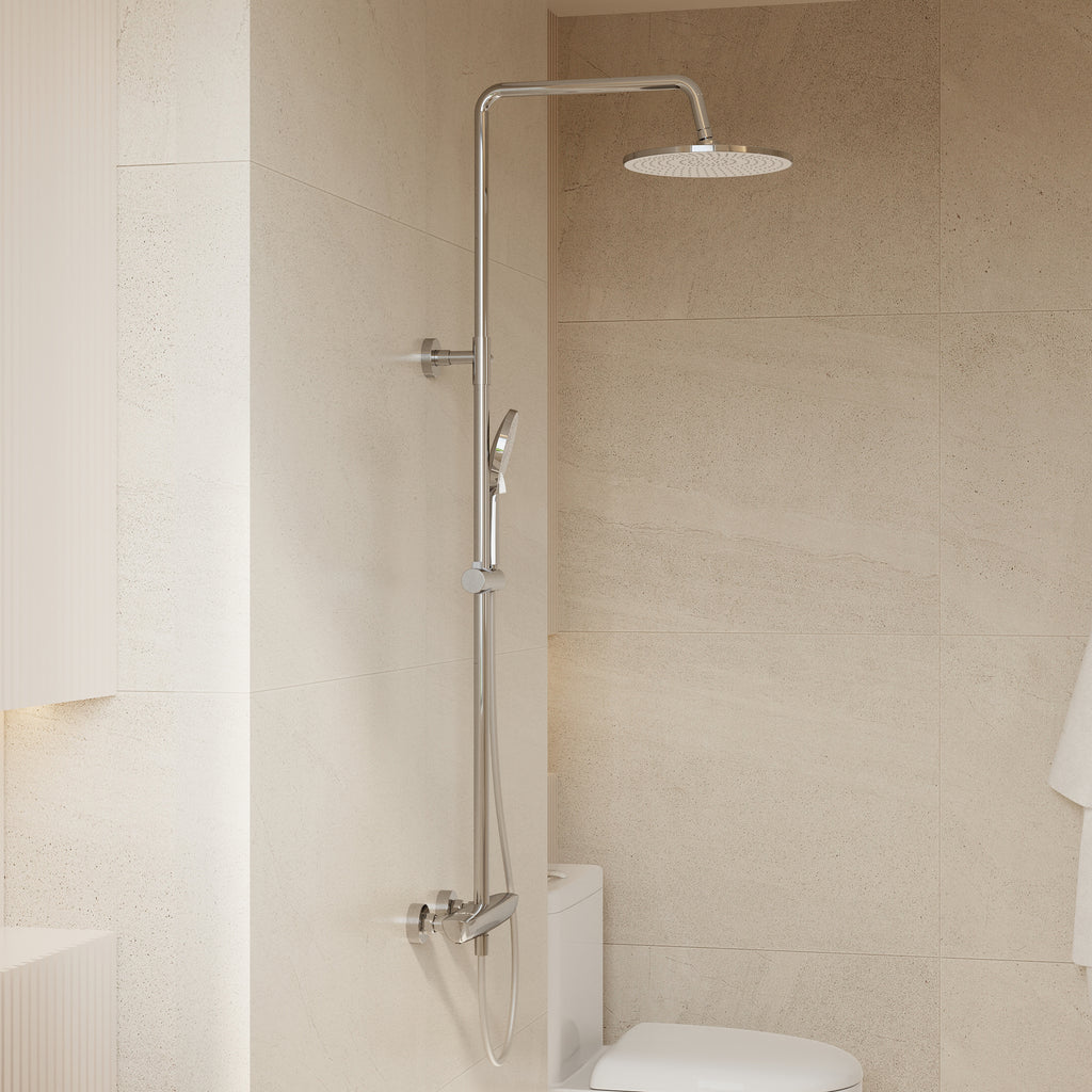 EVERSTEIN Thermostatic Shower System with Rain Shower and Hand Shower