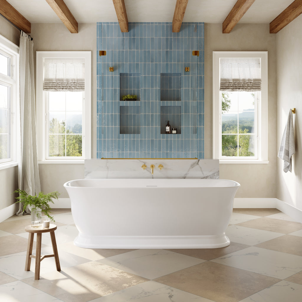 EVERSTEIN 71 x 31.5 x 23.6-Inch Freestanding Bathtub