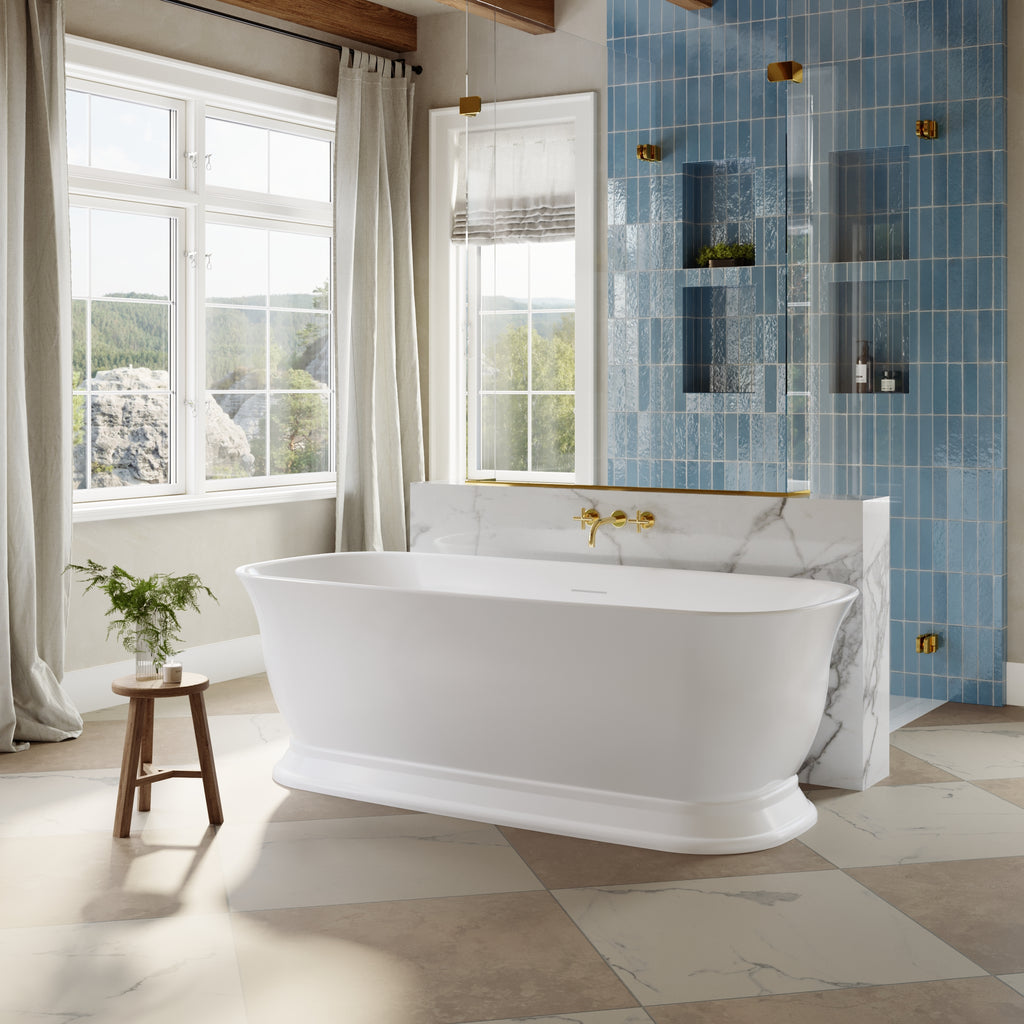 EVERSTEIN 71 x 31.5 x 23.6-Inch Freestanding Bathtub