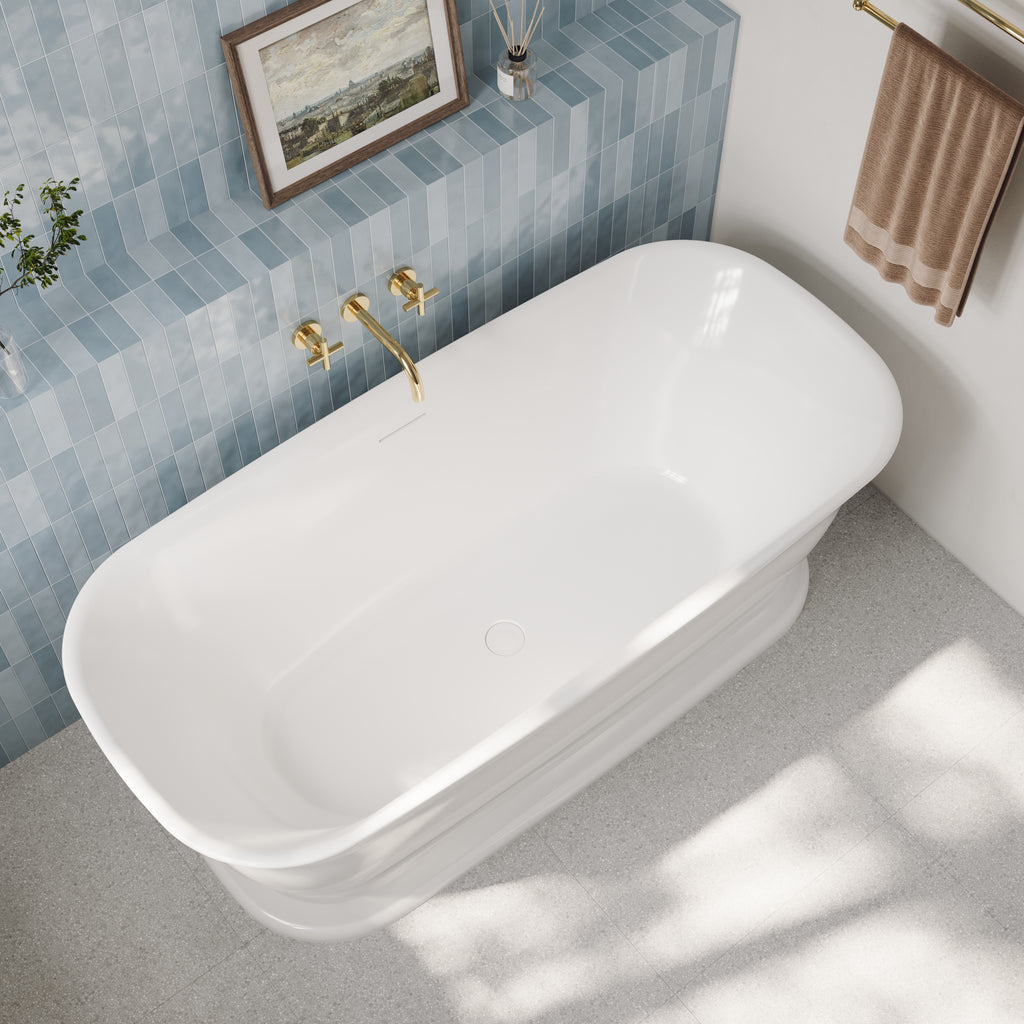 EVERSTEIN 67 x 31.5 x 23.6-Inch Freestanding Bathtub