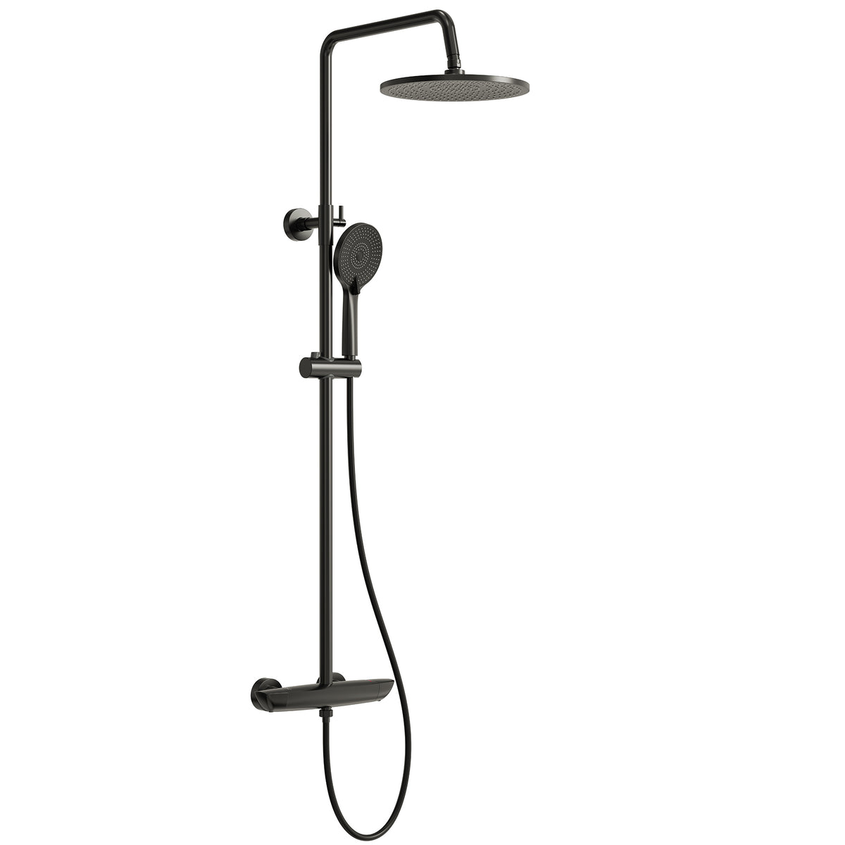 EVERSTEIN Thermostatisches Duschsystem mit Regenbrause und Handbrause