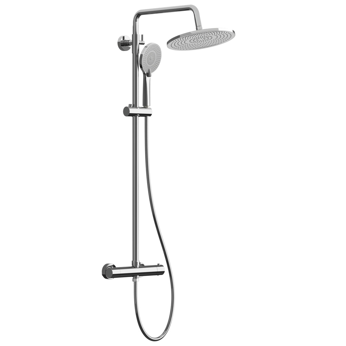 EVERSTEIN Thermostatic Shower Column with Overhead Shower and Handheld Shower
