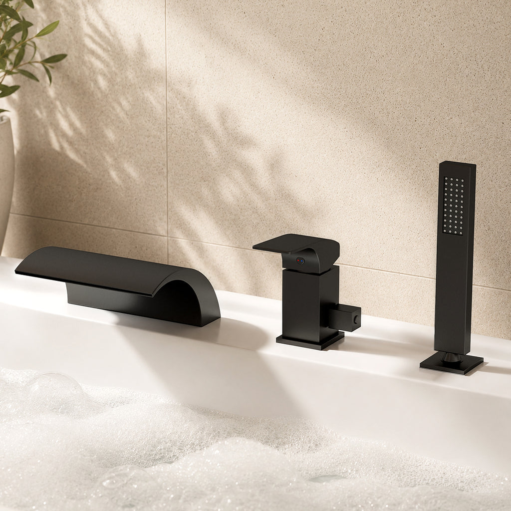 EVERSTEIN Waterfall Bathtub Tap with Hand Shower