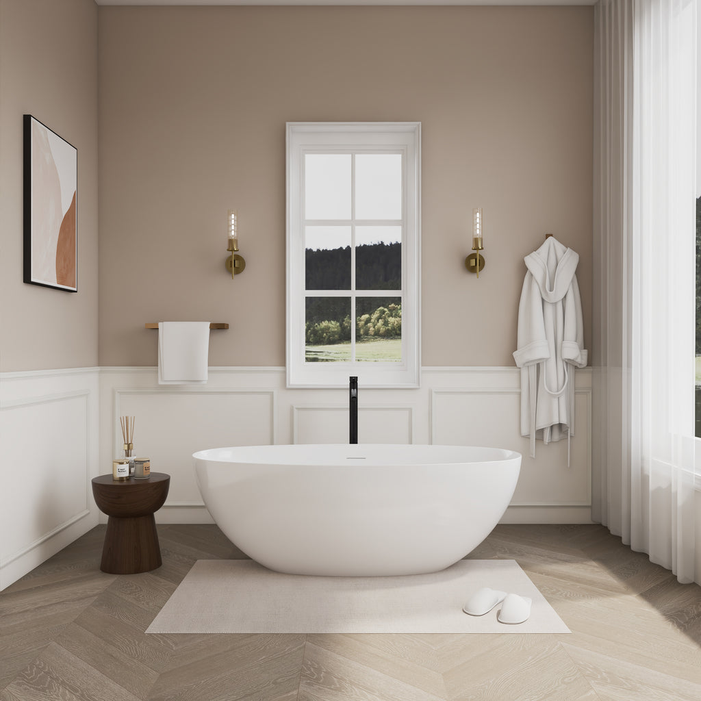 EVERSTEIN 65 x 30 x 22-Inch Freestanding Bathtub