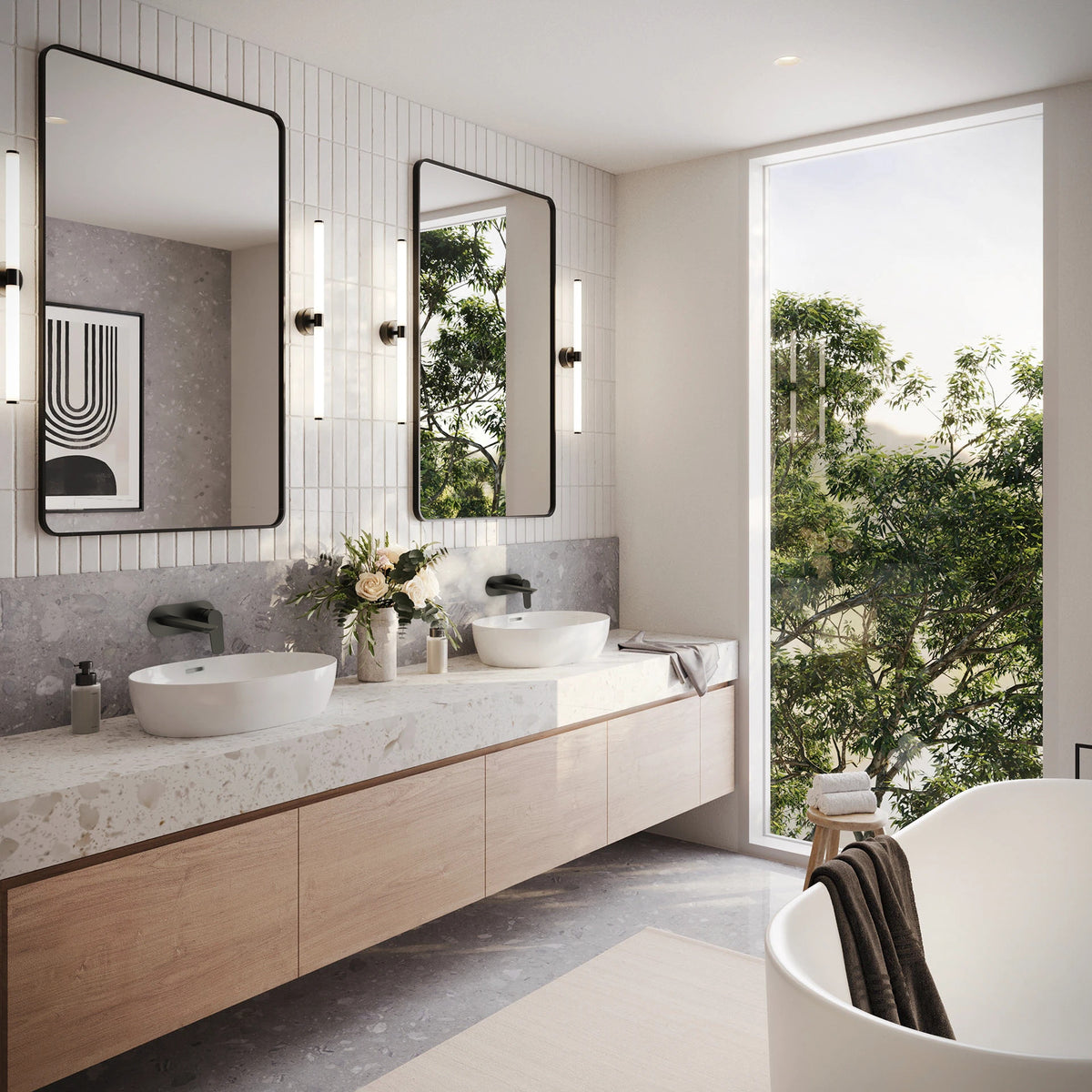 EVERSTEIN Wall Mounted Bathroom Basin Tap