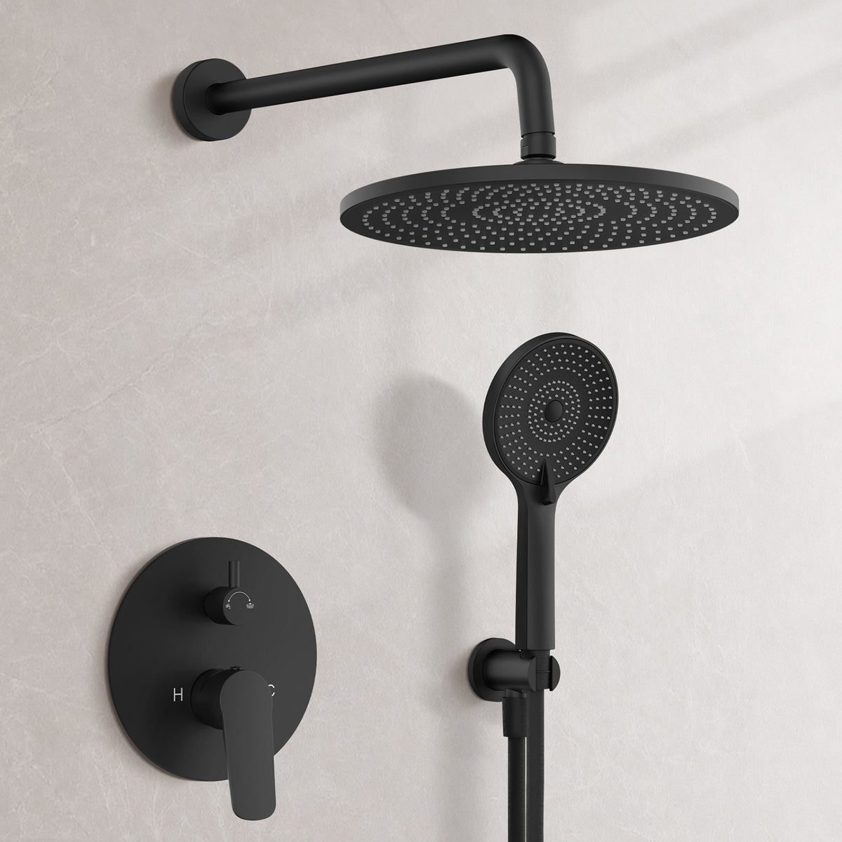 EVERSTEIN Concealed Rainfall Shower System with Handheld