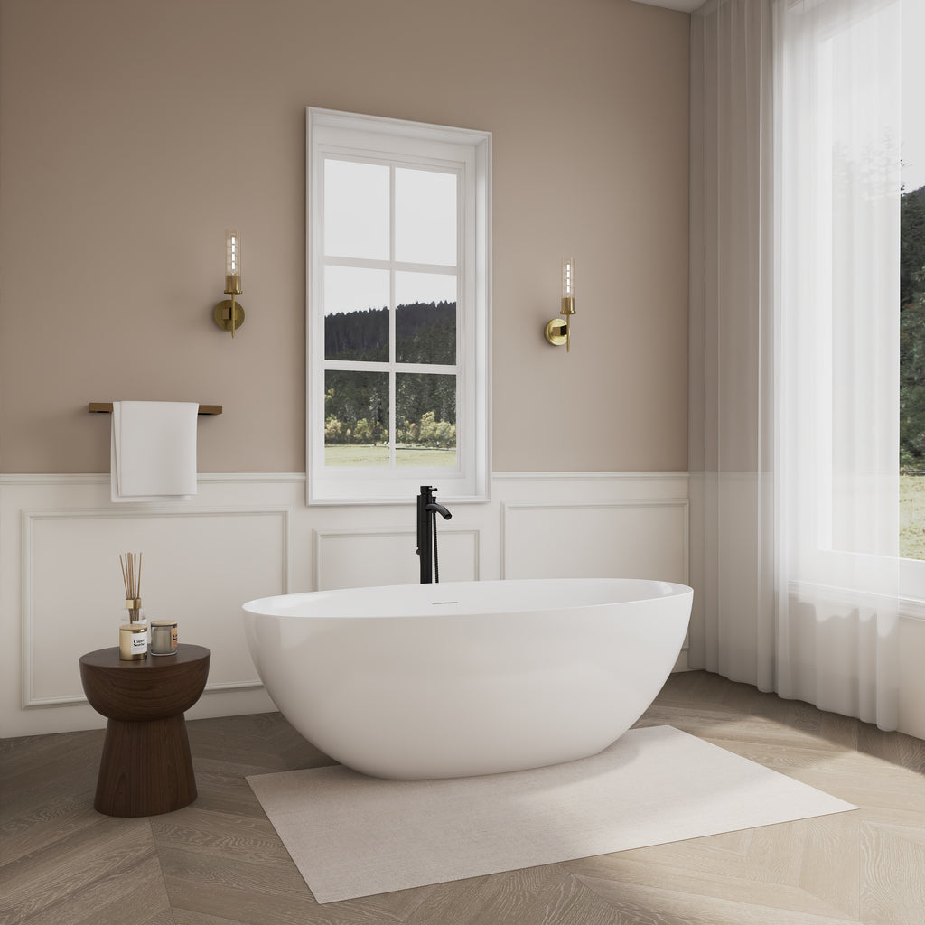 EVERSTEIN 65 x 30 x 22-Inch Freestanding Bathtub