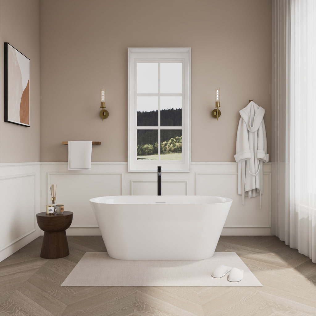 EVERSTEIN 60 x 28.7 x 23-Inch Freestanding Bathtub