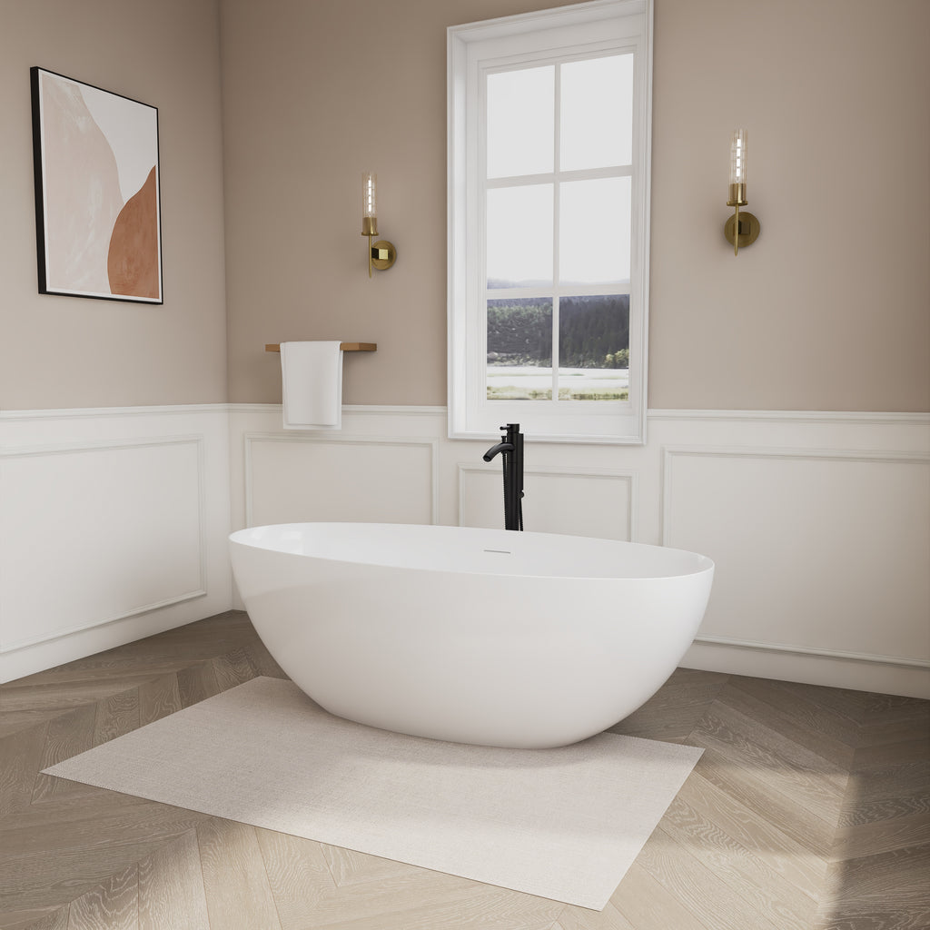 EVERSTEIN 65 x 30 x 22-Inch Freestanding Bathtub