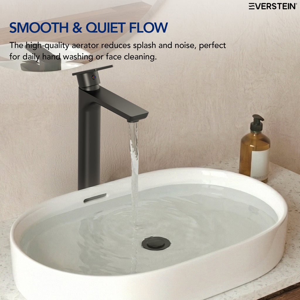 EVERSTEIN Single-Hole Bathroom Vessel Basin Tap