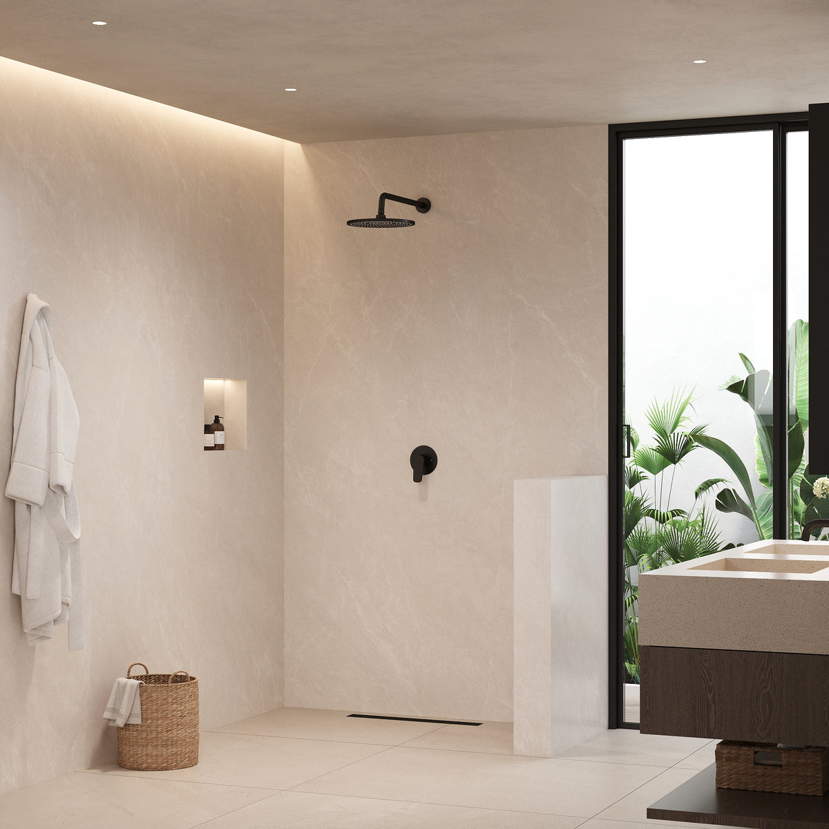 EVERSTEIN Concealed Shower System with Rain Shower