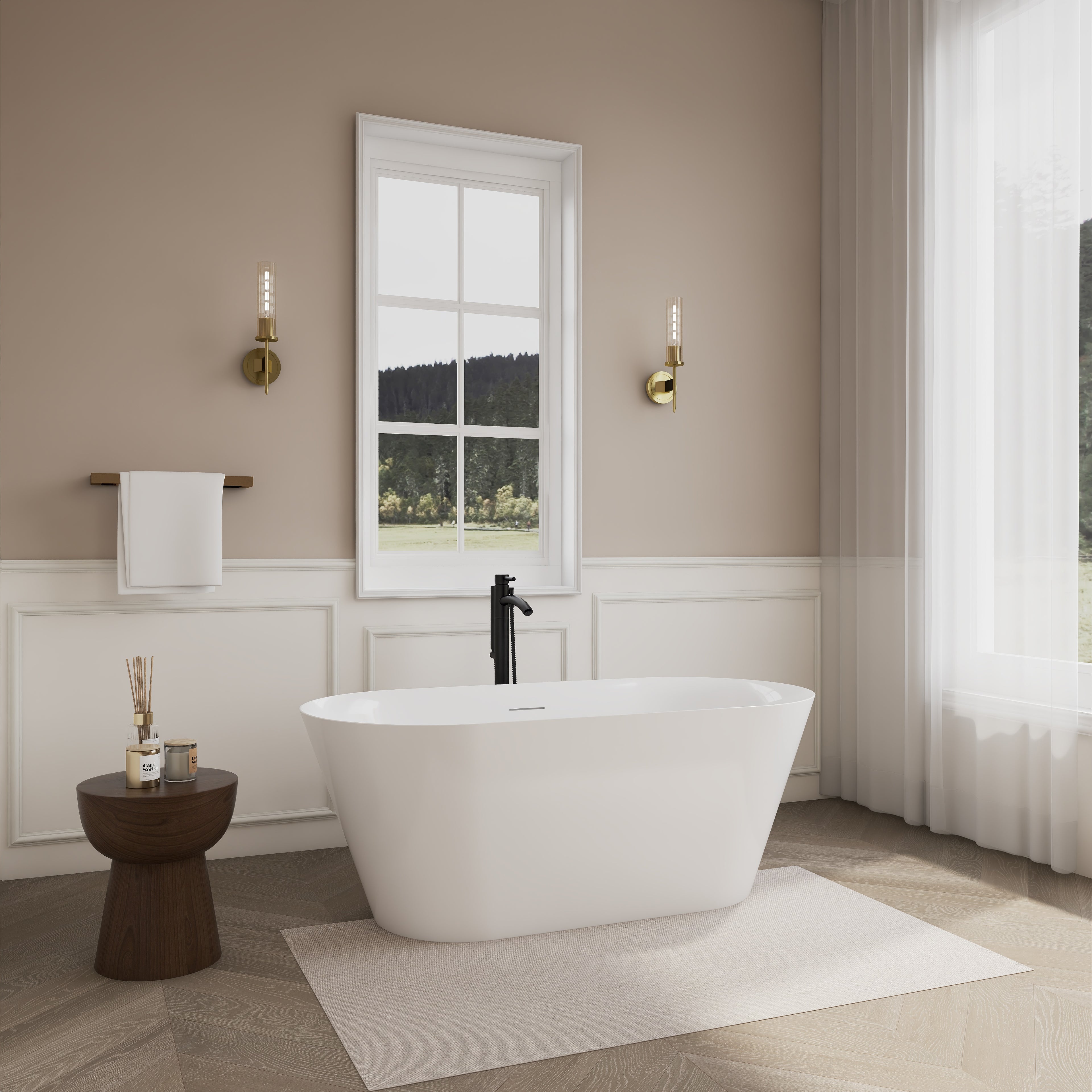 EVERSTEIN 60 x 28.7 x 23-Inch Freestanding Bathtub