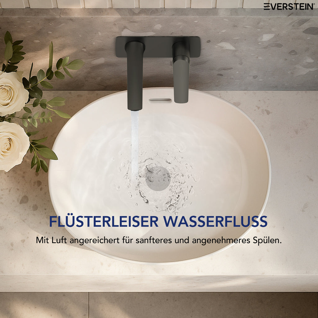EVERSTEIN Unterputz-Waschtischarmatur, Wasserhahn Bad mit Pop-up (SFS-1284)