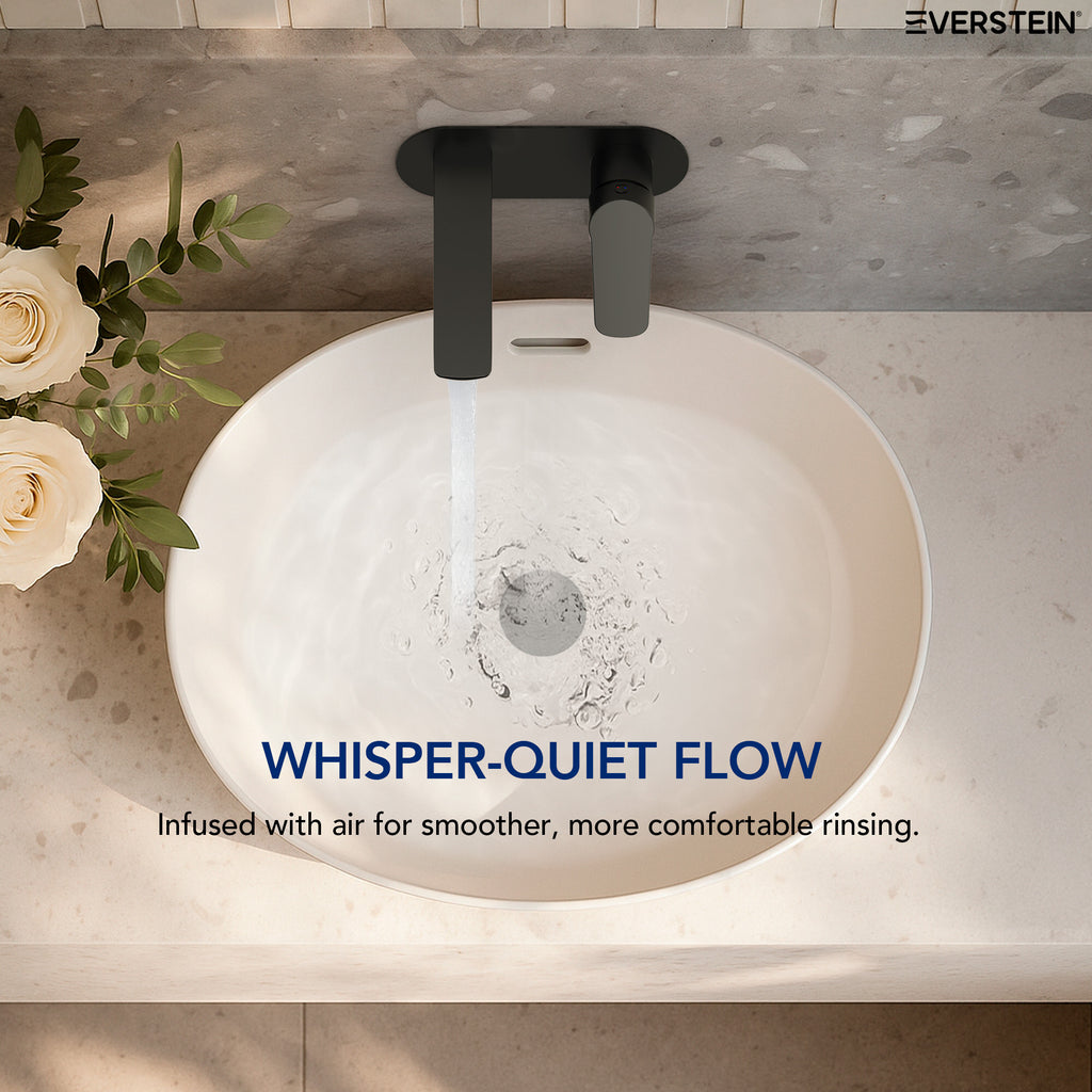 EVERSTEIN Wall Mounted Bathroom Basin Tap