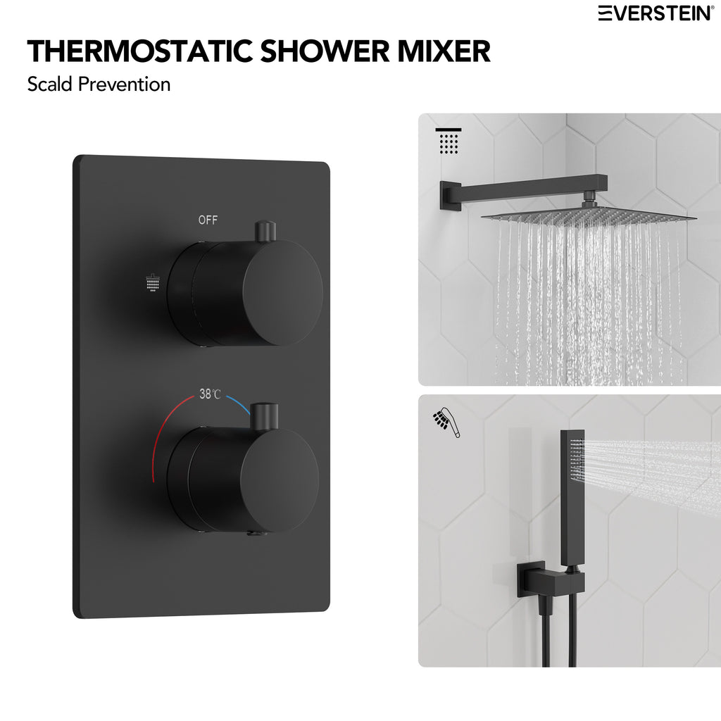 EVERSTEIN Thermostatic Shower System with Handheld