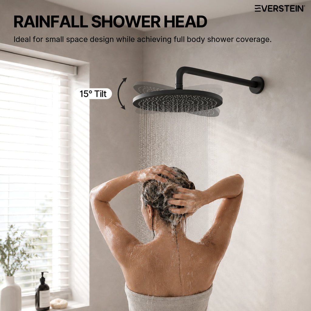 EVERSTEIN Concealed Rainfall Shower System with Handheld
