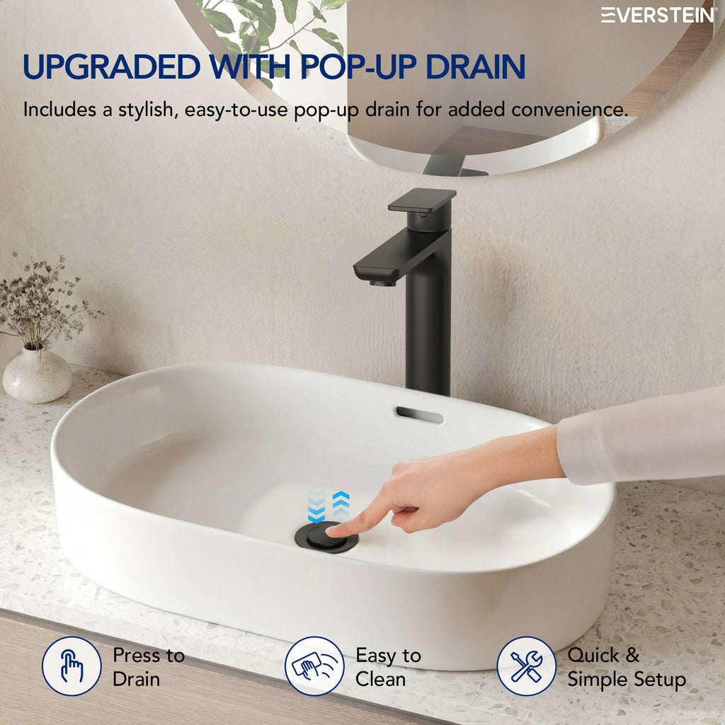 EVERSTEIN Single-Hole Bathroom Vessel Basin Tap