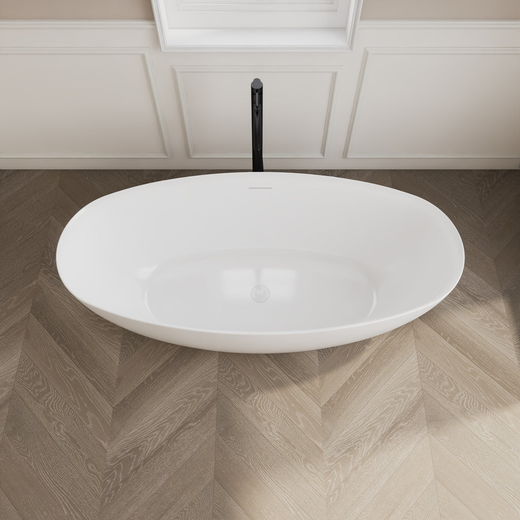 EVERSTEIN 65 x 30 x 22-Inch Freestanding Bathtub