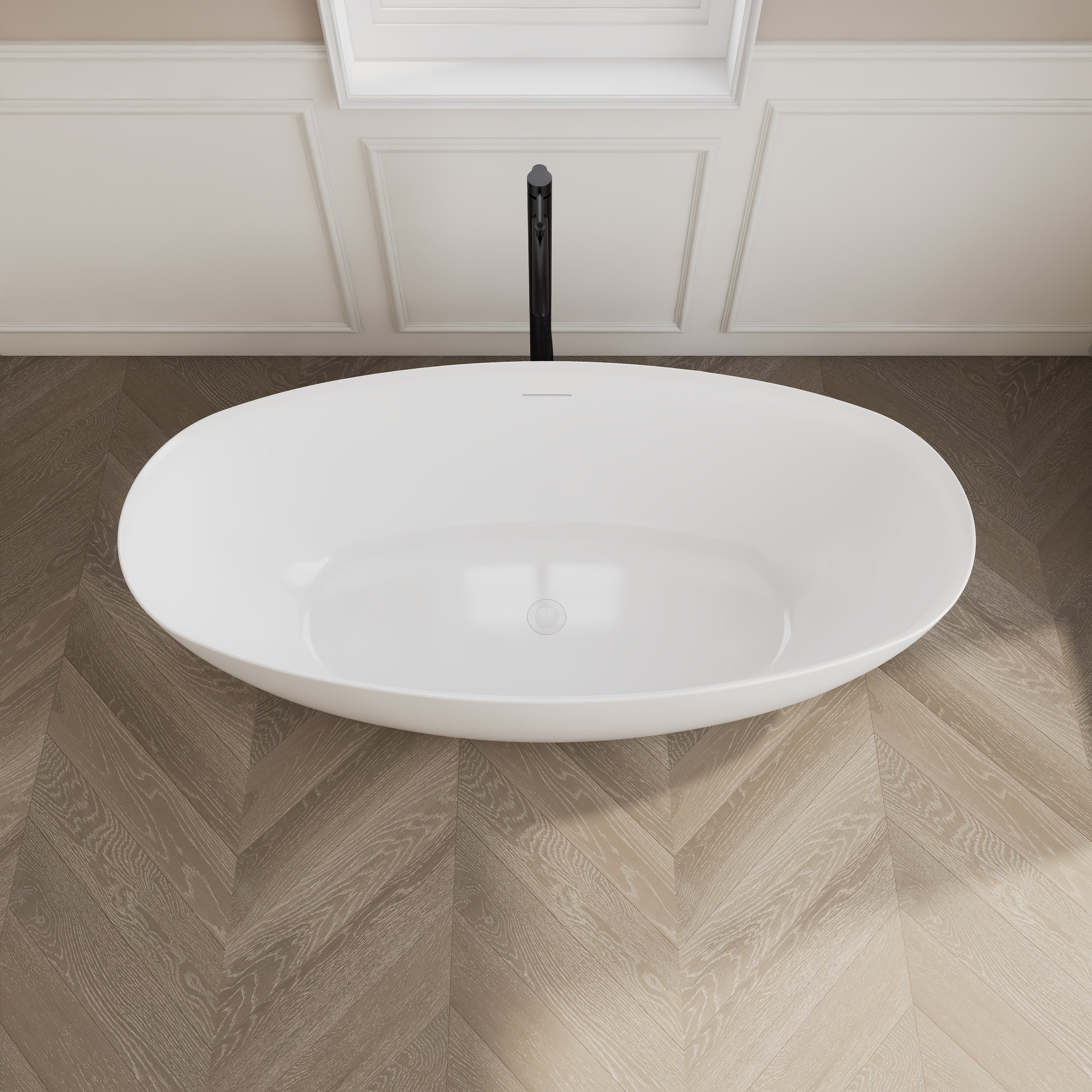 EVERSTEIN 65 x 30 x 22-Inch Freestanding Bathtub
