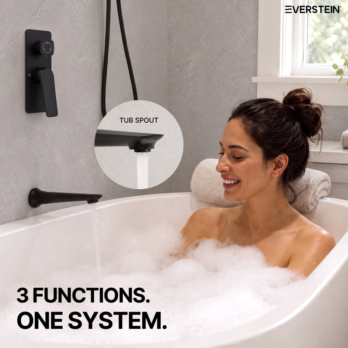 EVERSTEIN Concealed 3-Function Shower System