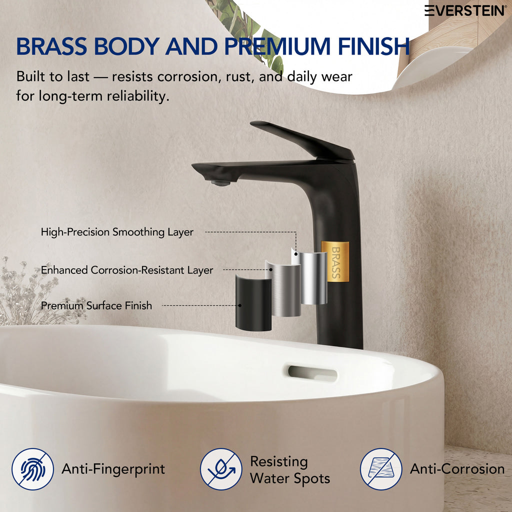 EVERSTEIN Tall Countertop Basin Mixer Tap