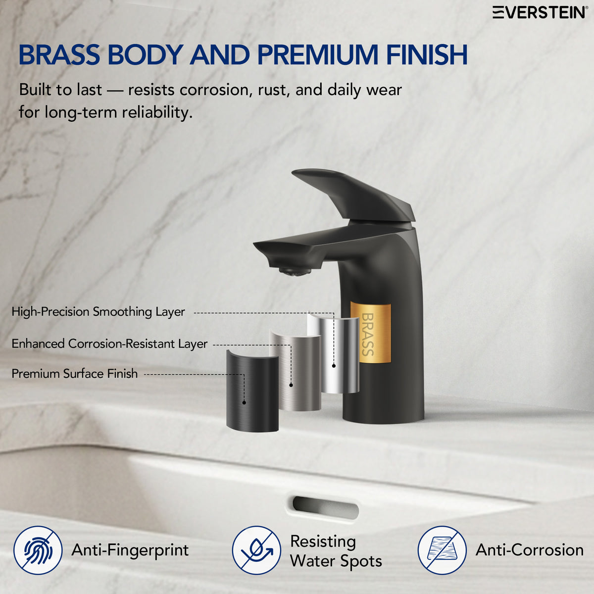 EVERSTEIN Bathroom Basin Tap with Pop-Up Drain