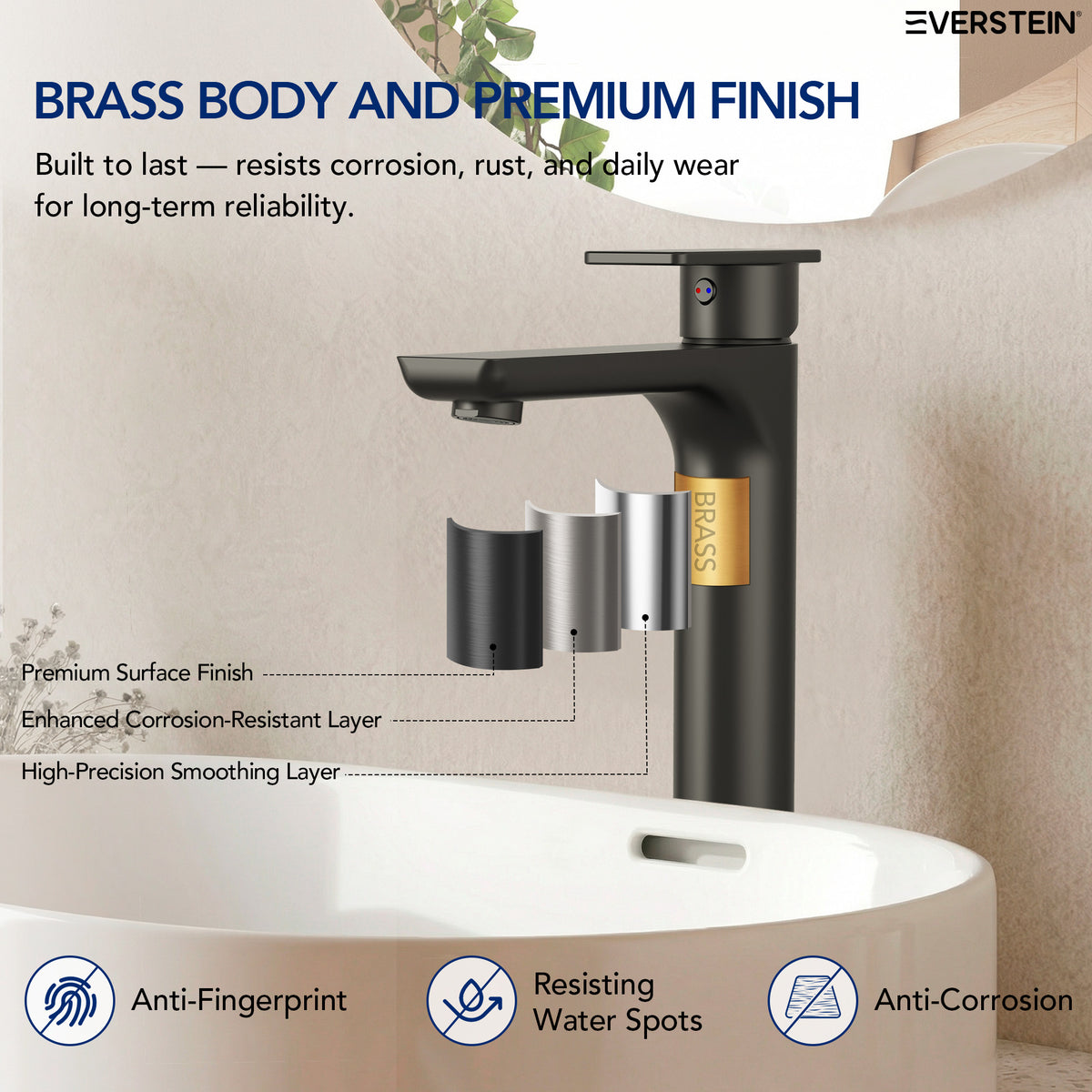 EVERSTEIN Single-Hole Bathroom Vessel Basin Tap
