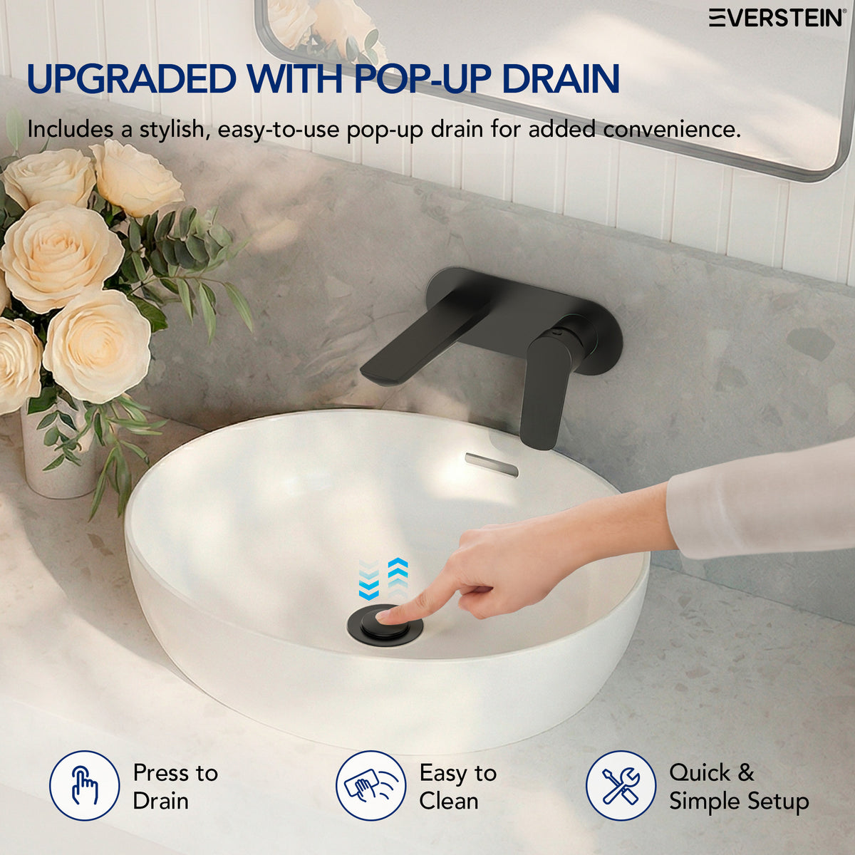EVERSTEIN Wall Mounted Bathroom Basin Tap