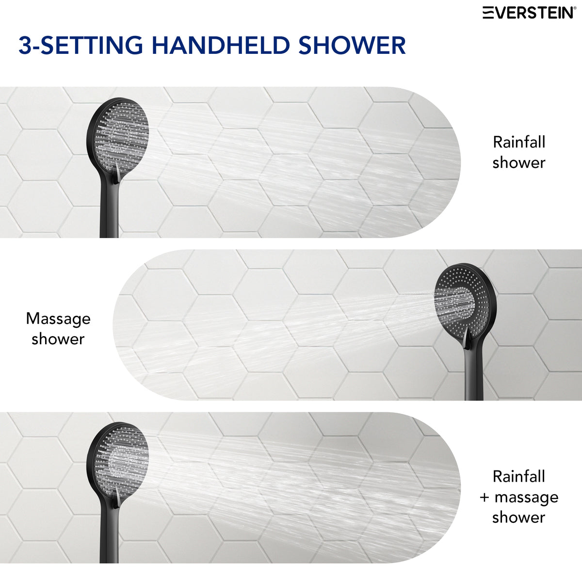 EVERSTEIN Exposed Shower System with Rain Shower