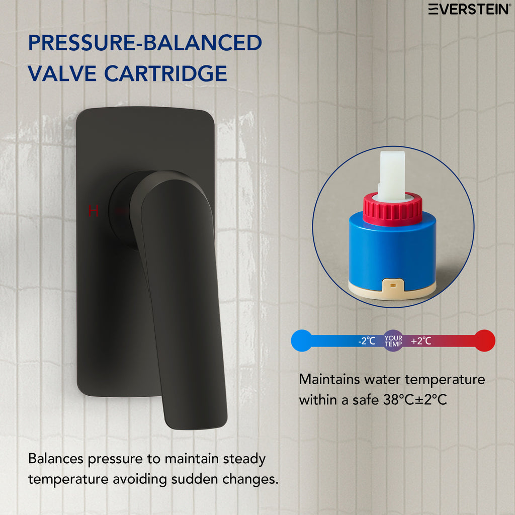 EVERSTEIN Concealed Shower System with Rain Shower