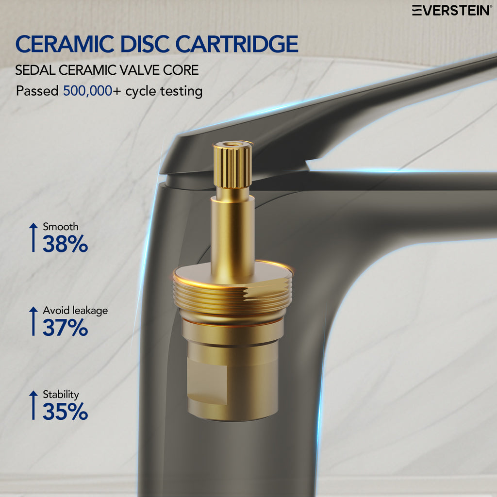 EVERSTEIN Bathroom Basin Tap with Pop-Up Drain