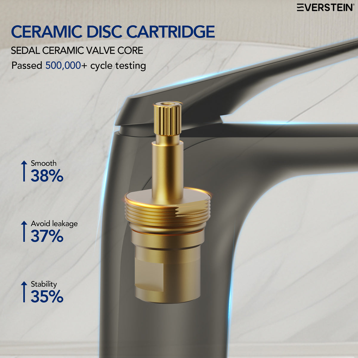 EVERSTEIN Bathroom Basin Tap with Pop-Up Drain