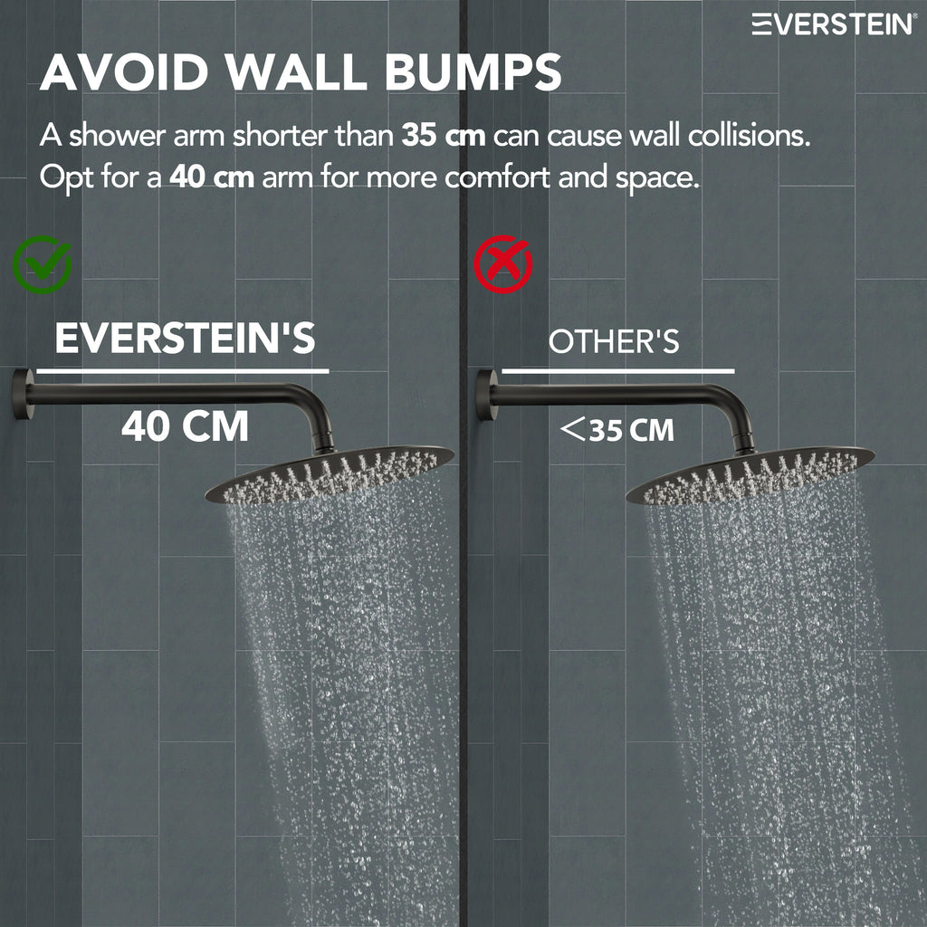 EVERSTEIN Runde Thermostat-Duschsystem mit Handbrause