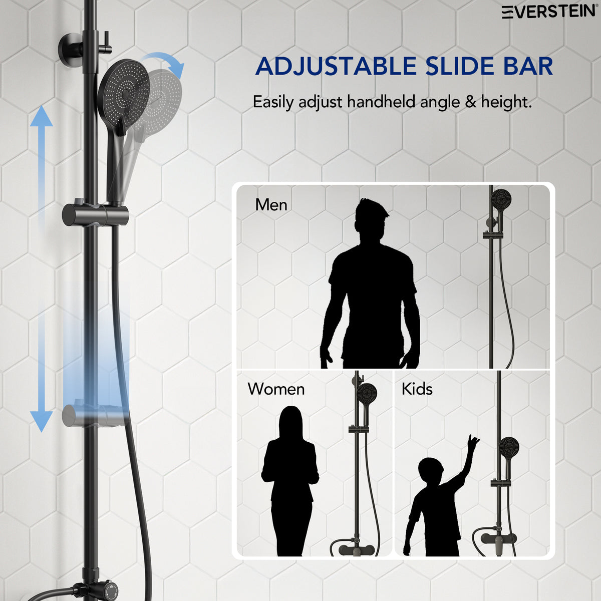 EVERSTEIN Exposed Shower System with Rain Shower