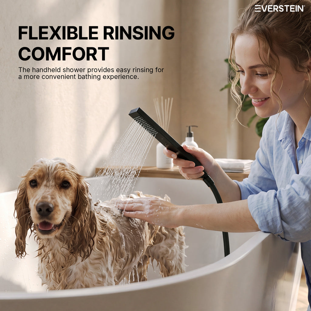 EVERSTEIN Waterfall Bathtub Tap with Hand Shower