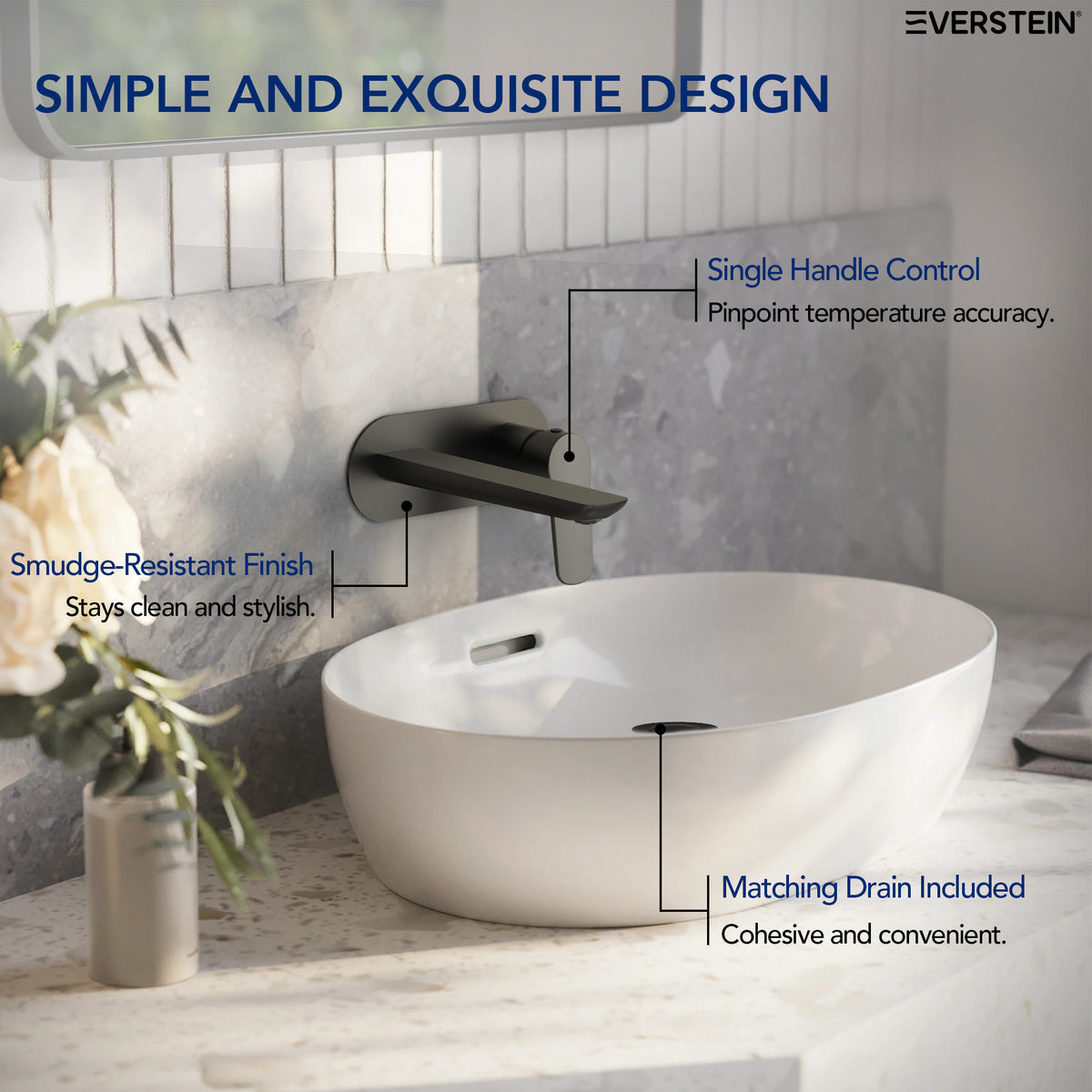 EVERSTEIN Wall Mounted Bathroom Basin Tap
