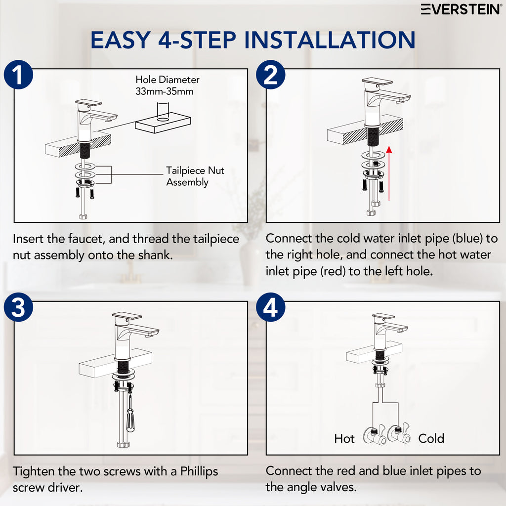 EVERSTEIN Single-Hole Bathroom Basin Tap