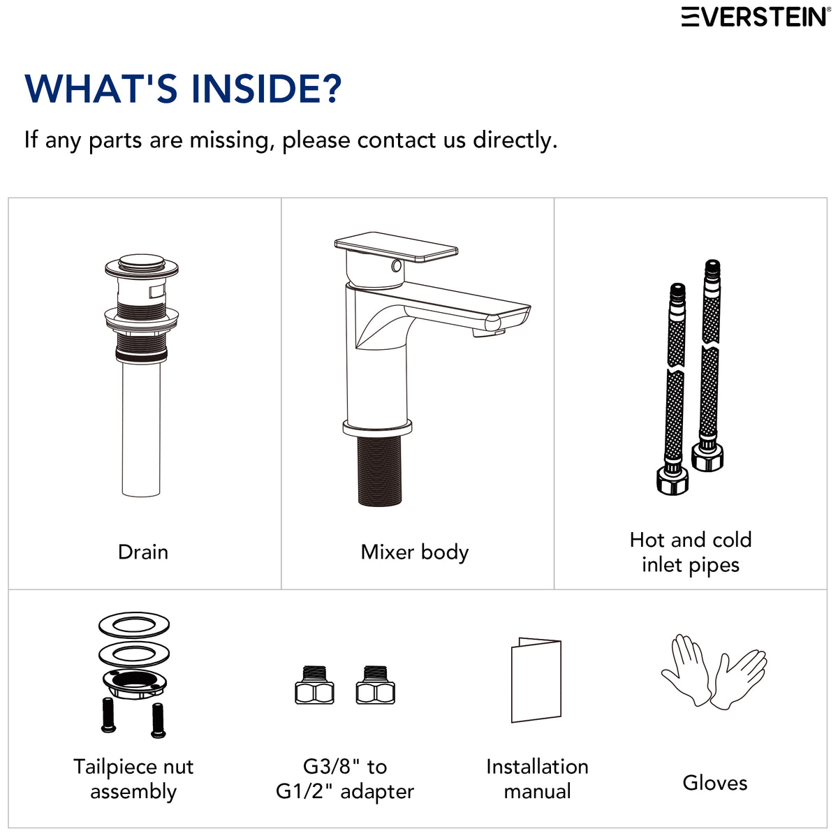 EVERSTEIN Single-Hole Bathroom Basin Tap